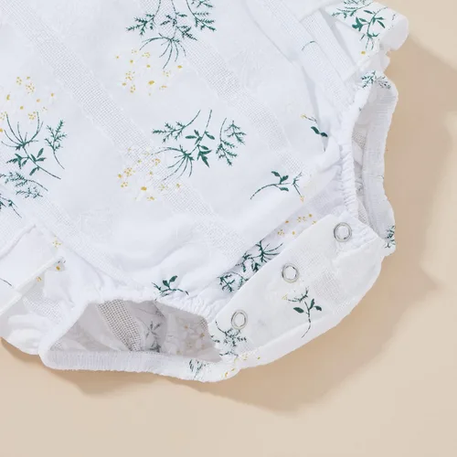 Miniatura 7 de Mameluco con volantes y diadema con estampado de margaritas para bebé, diseño floral, ropa de verano