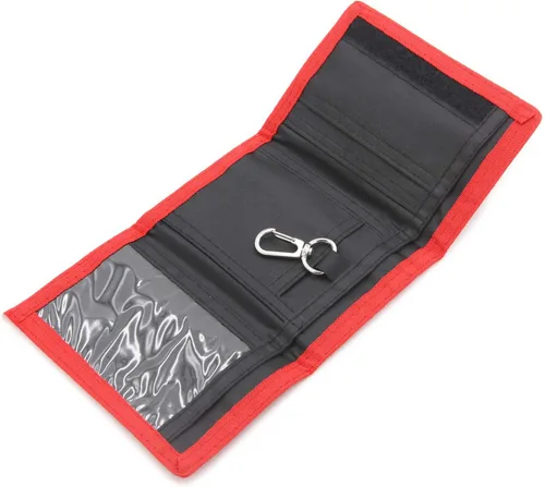 Miniatura 2 de Cartera de bloqueo de RFID identificación de frecuencia de radio de tres partes de lona para deportes al aire libre para niños Cartera de bolsillo
