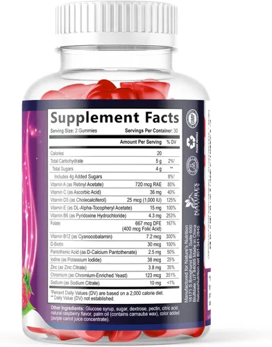 Miniatura 9 de Multivitamínico para hombres – Gomitas multivitamínicas diarias completas para hombres con vitamina D, vitaminas B, zinc y más – energía, memoria