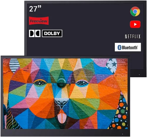 Miniatura 11 de Soulaca 19 pulgadas elegante color negro impermeable baño TV ducha spa publicidad WiFi Bluetooth DTV ATSC baño bañera envolvente