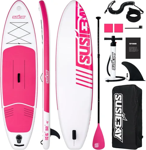 Tabla de remo inflable con accesorios de SUP, tablas de remo inflables para adultos y jóvenes, cubierta de EVA antideslizante, postura amplia, bomba