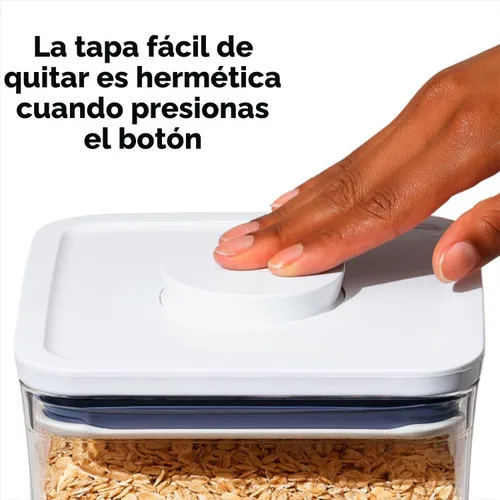Miniatura 5 de OXO Good Grips - Contenedor POP de 4.4 cuartos de galón/4.2 L, recipientes herméticos para almacenamiento de alimentos Blanco