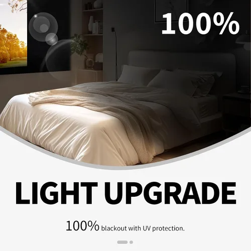 Miniatura 3 de BKSAI 100% Cortinas opacas mejoradas para dormitorio, persianas opacas portátiles con gancho y bucle sin varilla para viajes, cubierta de ventana
