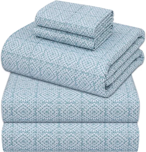 Miniatura 40 de ZOYER Sábanas de percal 100 % algodón tamaño King, refrescantes y transpirables para personas que duermen con calor, ropa de cama crujiente