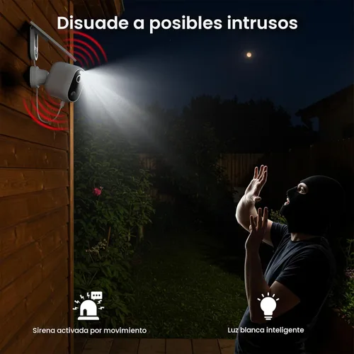 Miniatura 6 de INFIYA Cámaras de Seguridad Inalámbricas para Exteriores - Con Energía Solar y Batería 2K 2.4G Cámaras para Seguridad del Hogar, Alerta Instantánea
