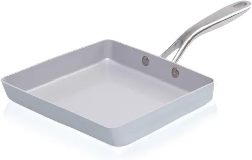 TECHEF - CeraTerra - Sartén de cerámica antiadherente Tamagoyaki para tortilla japonesa, sartén para huevos, sin PTFE, PFAS y PFOA), listo para