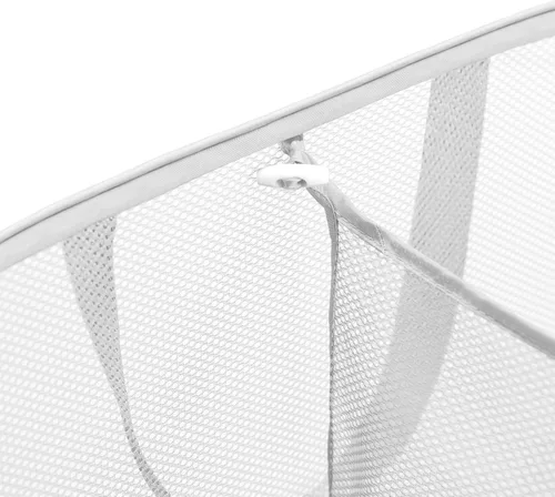 Miniatura 8 de Handy Laundry Cesta plegable de malla con 2 compartimentos, plegable, ahorra espacio, ligera y duradera, con asas para dormitorio, viajes