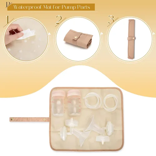 Miniatura 4 de Fasrom Mochila para extractor de leche con enfriador compatible con bombas Spectra S1, S2 y Medela, bolsa de bombeo portátil con alfombrilla Negro