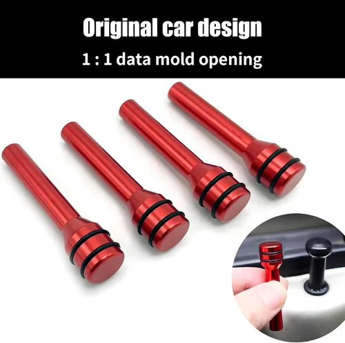 Miniatura 5 de Paquete de 4 pomos para cerradura de puerta de automóvil, 1.93 x 0.47 pulgadas, pines personalizados para cerradura de puerta interior, decoración