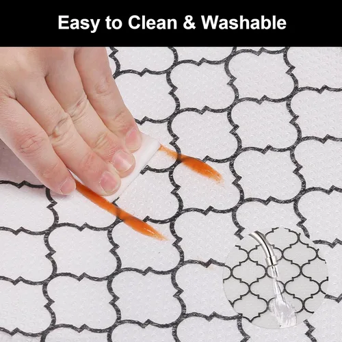 Miniatura 8 de Cooyes - Forro de estante, revestimiento para cajones y gabinetes no adhesivo, papel de estante lavable a prueba de aceite EVA para gabinetes