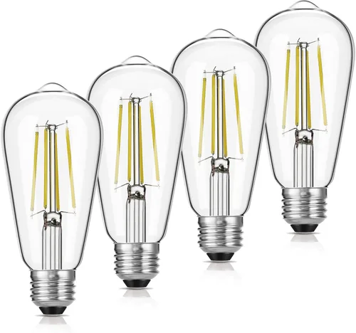 Miniatura 8 de Gozelux – Bombillas LED Edison vintage regulables, 60 vatios equivalentes a 750 lúmenes, 6 vatios, bombillas Edison de luz diurna blanca de 5000K