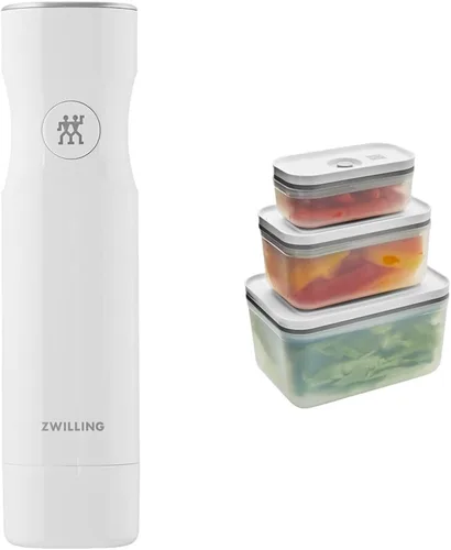 Miniatura 8 de ZWILLING Fresh & Save - Sellador al vacío de mano + almacenamiento de alimentos de vidrio de 3 piezas