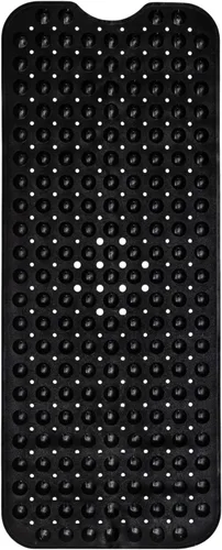 Miniatura 23 de ENKOSI Tapete de baño antideslizante, extra largo de 40 x 16 pulgadas, tapete antideslizante grande para bañera y ducha con ventosas y agujeros