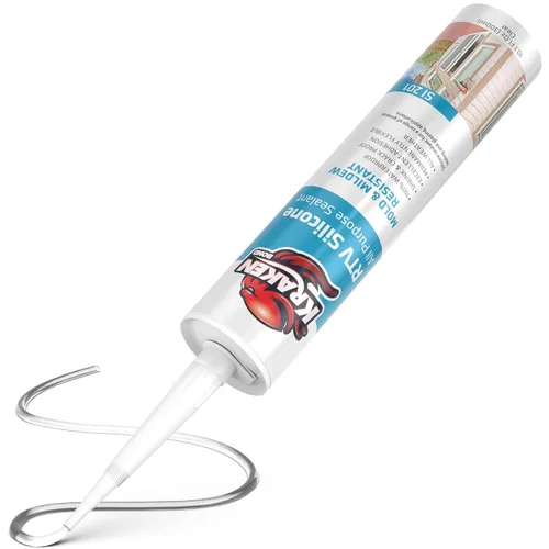 Miniatura 41 de Kraken Bond Sellador de silicona gris resistente al agua Cartucho de 100 a 10 onzas líquidas – RTV silicona calafateo para cocina y baño, todo uso