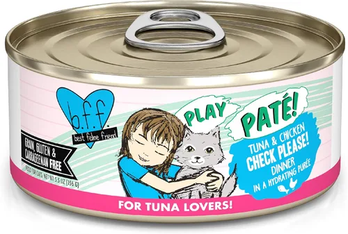 Miniatura 11 de B.F.F. PLAY - Best Feline Friend Paté Lovers, Aw Yeah!, Atún & Chicken Check Please! con atún y pollo, lata de 2.8 onzas (paquete de 12)