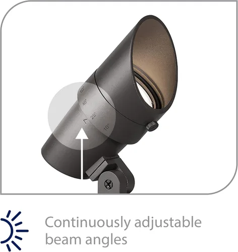 Miniatura 3 de WAC Iluminación de paisaje, LED de voltaje de línea de 120 V, luz de acento de tamaño mediano con ángulo de haz ajustable y control de brillo