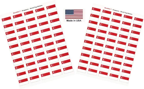 Miniatura 290 de 100 calcomanías de la bandera de Alaska; 1.5" x 1" hechas en Estados Unidos, calcomanías autoadhesivas de la bandera del estado para álbumes