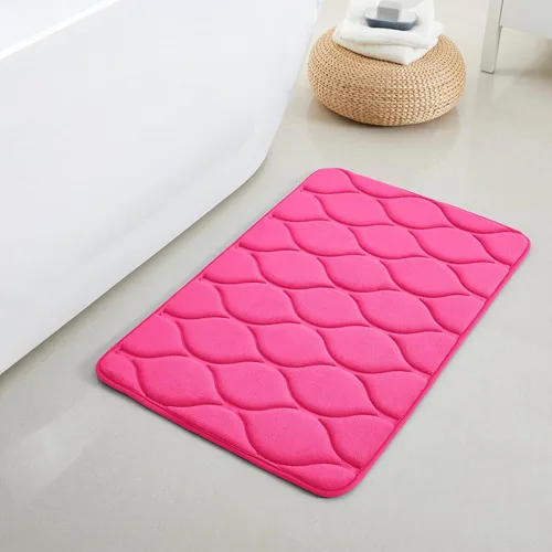 Miniatura 17 de Yafa Home Fashion 1 alfombra de baño de 17 x 24 pulgadas, espuma viscoelástica, absorbente de agua y antideslizante, color negro