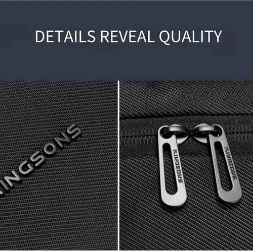 Miniatura 3 de Kingsons Mochila con compartimento para laptop de 15.6 pulgadas para hombres, mochila de negocios delgada y duradera para el trabajo, viajes