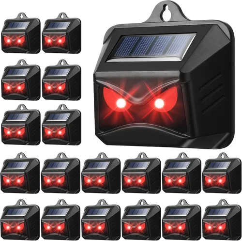 Miniatura 12 de Luz de control solar, repelente nocturno de animales, dispositivos disuasorios para exteriores, sensor de luz, repelente de animales para mofeta