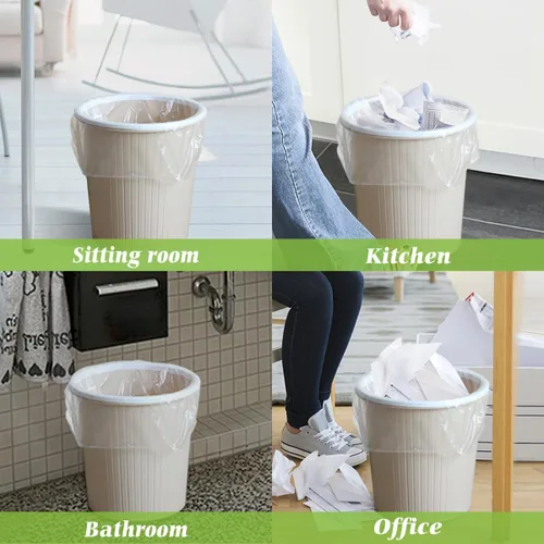 Miniatura 5 de Bolsas de basura resistentes de 4 galones, 330 unidades, de Teivio, forros para botes de basura de baño, bolsas pequeñas de plástico para hogar
