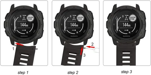 Miniatura 3 de NotoCity Correa de repuesto para Garmin Instinct, correa de repuesto de silicona suave, solo compatible con Instinct Sports GPS Smart Watch