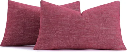 Miniatura 21 de decorUhome Juego de 2 fundas de almohada decorativas de felpilla de 16 x 16 pulgadas, fundas de almohada cuadradas neutrales con textura rústica