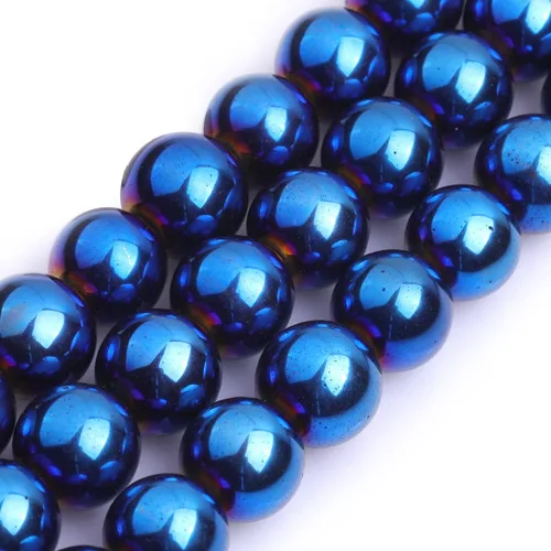 Miniatura 43 de GEM-Inside - Cuentas sueltas de hematita negra natural no magnética de 0.079 pulgadas, cuentas redondas de energía para fabricación de joyas, 15