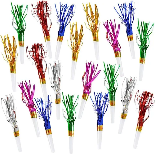 ArtCreativity Juego de 144 juguetes con flecos, suministros de fiesta de Nochevieja para celebración festiva, colores brillantes para decoración