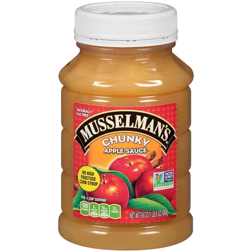Musselman's Home Style - Salsa de manzana gruesa – aperitivo bajo en calorías, sin gluten, bajo en sodio, kosher, sin grasa, sin colesterol, sin