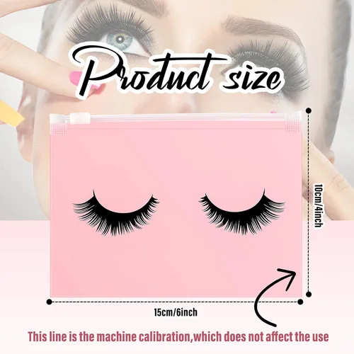 Miniatura 2 de Tenare 100 bolsas de maquillaje de pestañas, bolsas de pestañas para clientes, cuidado posterior de pestañas, bolsa de plástico impermeable