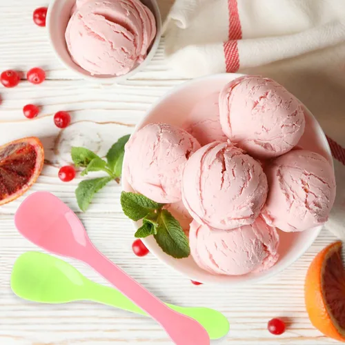 Miniatura 3 de 400 cucharas de postre desechables para degustación, mini cucharas de plástico para muestras de helado para tazas de postre en miniatura, muestreo