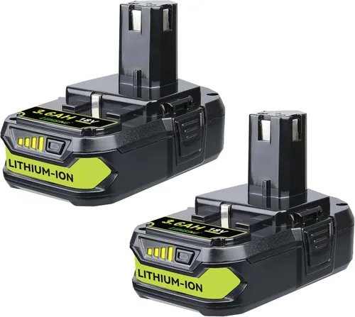 P102 - Paquete de 2 baterías de repuesto de iones de litio de 18 V de 3.6 Ah para batería Ryobi de 18 V P102 P103 P104 P105 P107 P108 P190
