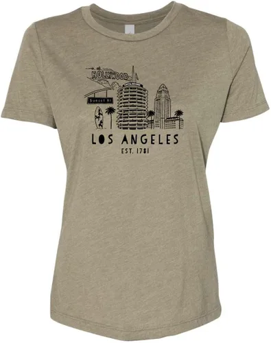 Miniatura 25 de Cute Women's Screen Printed Crew Neck Tee, Shirts With Sayings, Dusty Blue or Olive