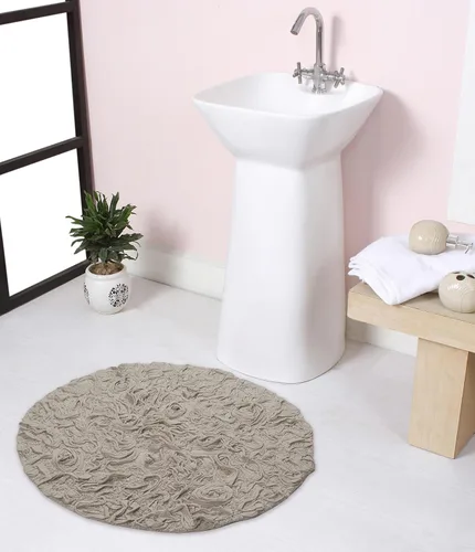 Miniatura 24 de Home Weavers Bell Flower Collection - Tapetes de baño copetudos 100 % algodón, extrasuaves y absorbentes, antideslizantes, lavables a máquina, lino