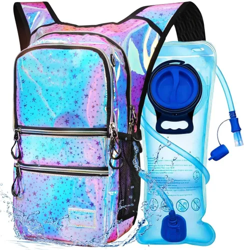 Miniatura 12 de Mothybot Paquete de mochila de hidratación, mochila de agua de 20 litros incluida, bolsa de hidratación de 2 litros, esencial para festivales
