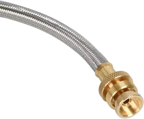 Miniatura 2 de GGC Manguera adaptadora de propano trenzada de acero inoxidable de 4 pies, convertidor de 1 lb a 20 lb para tanque QCC1/tipo 1 LP a parrilla