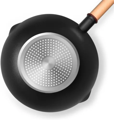Miniatura 5 de Juego de utensilios de cocina sartén antiadherente cocina cocina comedor bar cocina inducción (color : negro, tamaño: 2 piezas a)
