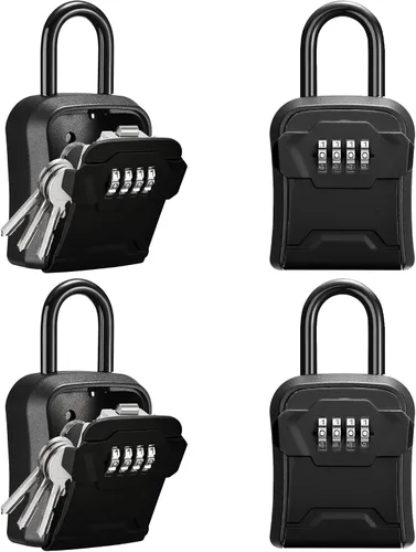 Miniatura 17 de Puroma Caja de Seguridad, Caja de Llaves con Cerradura de Montaje en Pared y Caja de Seguridad Portátil con Código Reiniciable, Caja de Seguridad
