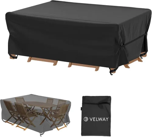 Miniatura 16 de Velway Funda para muebles de patio al aire libre, impermeable, rectangular, para mesa de patio, silla, sofá, 67 pulgadas de largo x 37 pulgadas