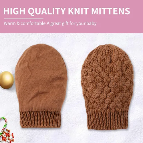Miniatura 78 de Guantes de punto para bebés, niños y niñas, guantes de invierno para recién nacidos, guantes de 0 a 3 años