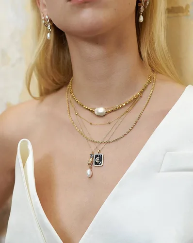 Miniatura 5 de PEARLADA Gargantilla con cuentas turquesa Collar de piedra de chakra ajustable