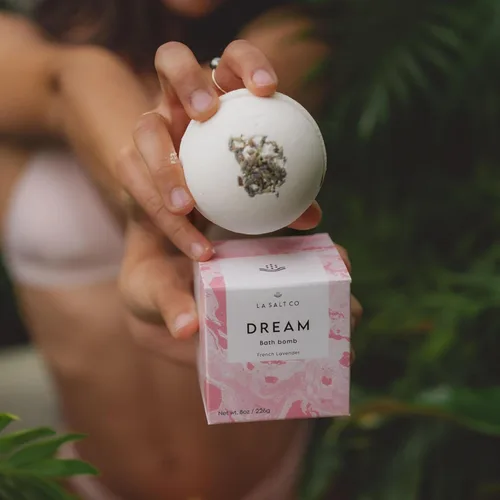 Miniatura 9 de LA SALT CO Dream - Bomba de baño, 8 onzas, grande, hecha a mano con ingredientes naturales, sal del Himalaya rica en minerales, libre de crueldad