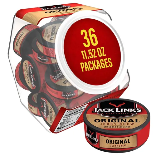 Jack Link's - Cecina, teriyaki, 0.32 onzas, 36 unidades – carne de res triturada 100% vacuna