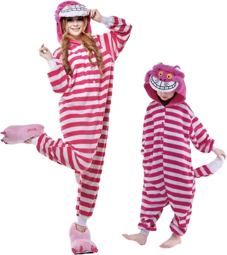 SWEETXIN Pijama unisex para adultos y niños, para Halloween, Navidad, ropa de dormir, traje de cosplay para mujeres y hombres