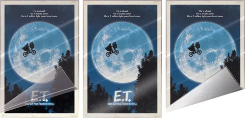 Miniatura 3 de E.T. The Extraterrestre - Póster de película (estilo regular, bicicleta y luna) (tamaño: 24 x 36 pulgadas) (póster laminado)