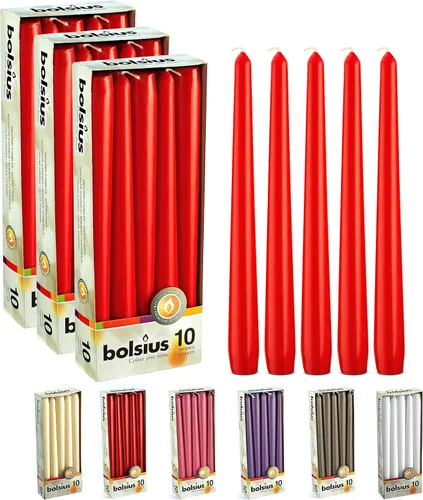 Miniatura 16 de BOLSIUS 20 velas cónicas blancas sin perfume de 10 pulgadas, 8 horas de tiempo de combustión, calidad europea premium, sin humo, sin goteo, Blanco