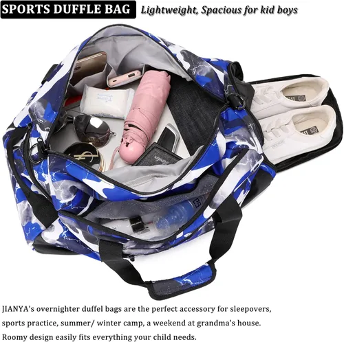 Miniatura 2 de JIANYA Bolsas de deporte para gimnasio, bolsa de viaje para la noche, bolsa de gimnasia de baile con compartimento para zapatos y bolsillo para ropa