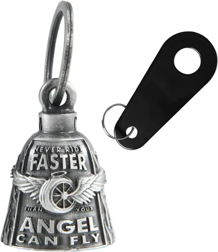 Campana de motocicleta colorida con colgador para motociclista, campanas de motociclista de buena suerte y accesorios de motocicleta, llavero para