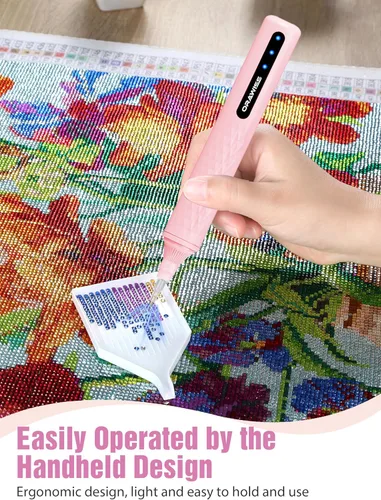 Miniatura 7 de Bolígrafo Eléctrico para Pintura de Diamantes, Lápiz de Arte de Diamantes sin Necesidad de Cera Inalámbrico y Silencioso Batería Recargable